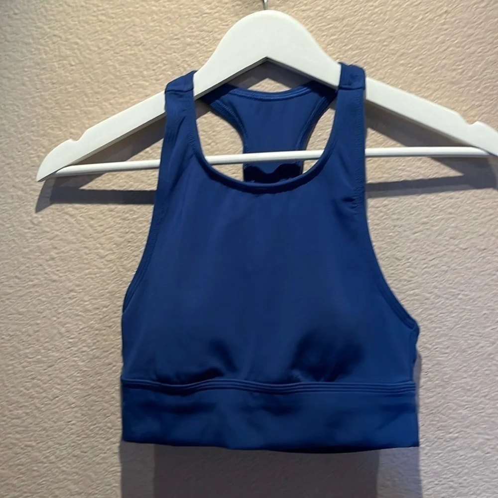 Aerie Women’s Blue High neck Coverage Sports Bra Size XS